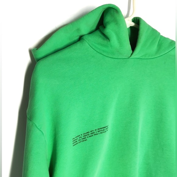 PANGAIA Green Organic/Recycled Cotton Hoodie XS Sustainable Pullover Sweatshirt - Picture 4 of 12